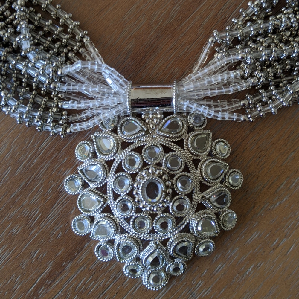 Authentic Indian glass and beaded necklace